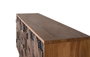 GINER Y COLOMER Aparador de madera de acacia y metal con 4 puertas y 3 cajones